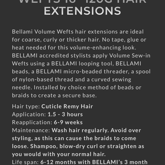 Bellami sew in volume wefts, hair extensions. - Picture 9 of 10